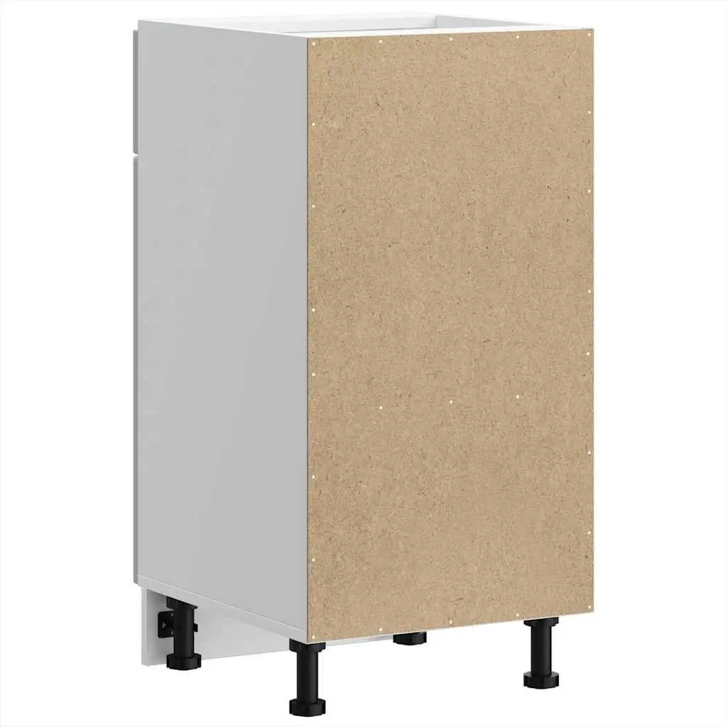 Kitchen Base Cabinet White Storage Cupboard Engineered Wood Adjustable Feet