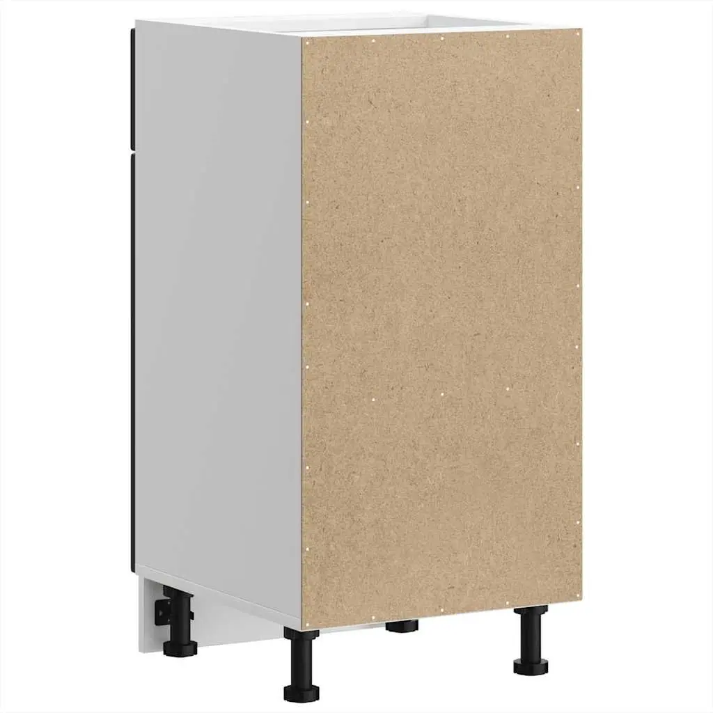 Kitchen Base Cabinet Engineered Wood Black
