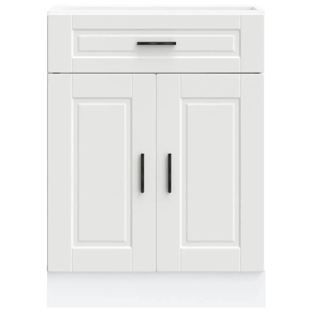 Kitchen Base Cabinet Engineered Wood White Adjustable Feet
