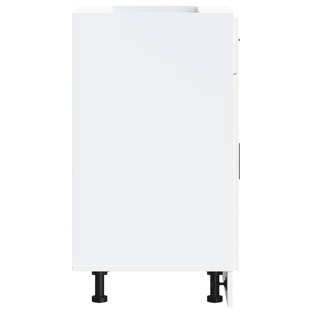 Kitchen Base Cabinet Engineered Wood White Adjustable Feet