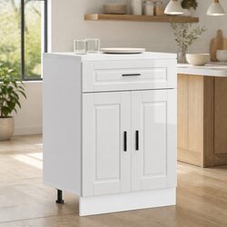 Versatile White Base Cabinet for Your Kitchen Storage Needs