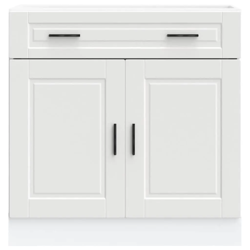 Kitchen Base Cabinet White Engineered Wood Storage Cupboard Furniture Door