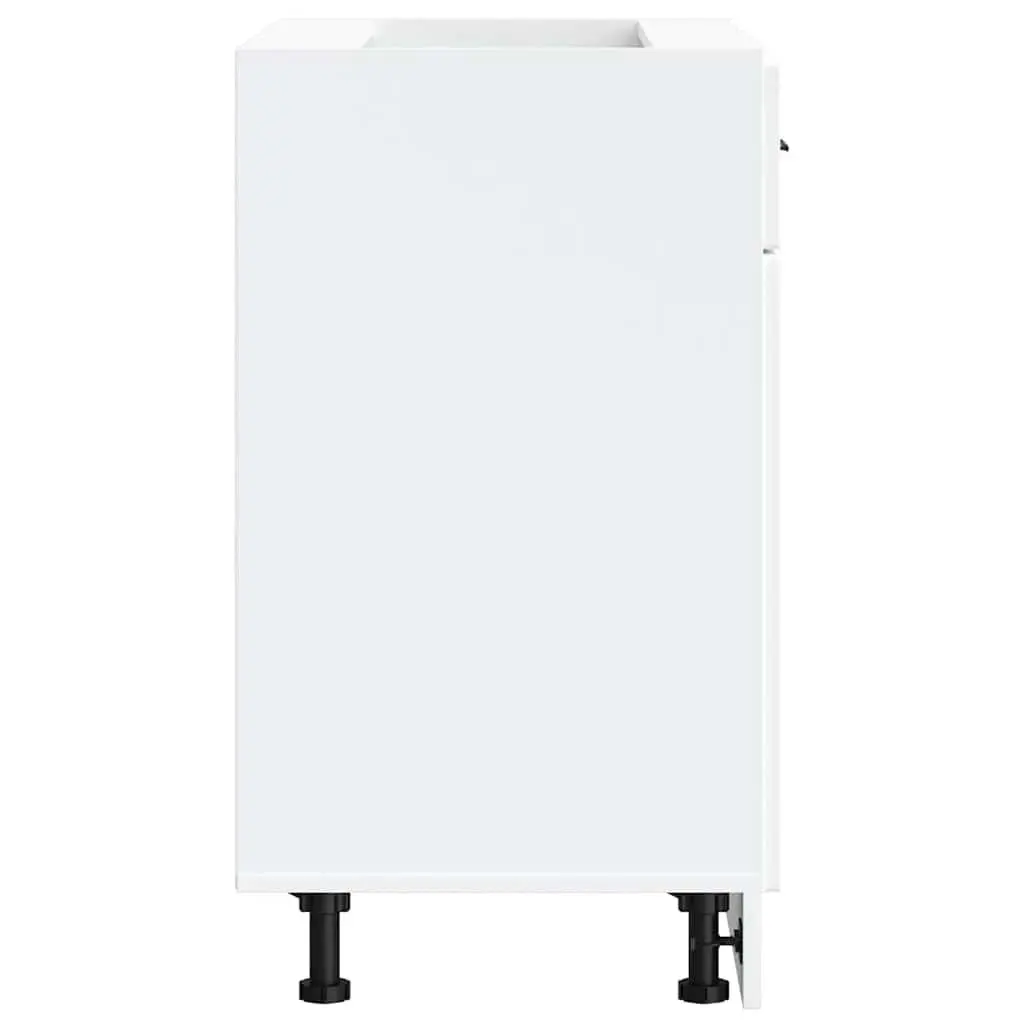Kitchen Base Cabinet White Engineered Wood Storage Cupboard Furniture Door