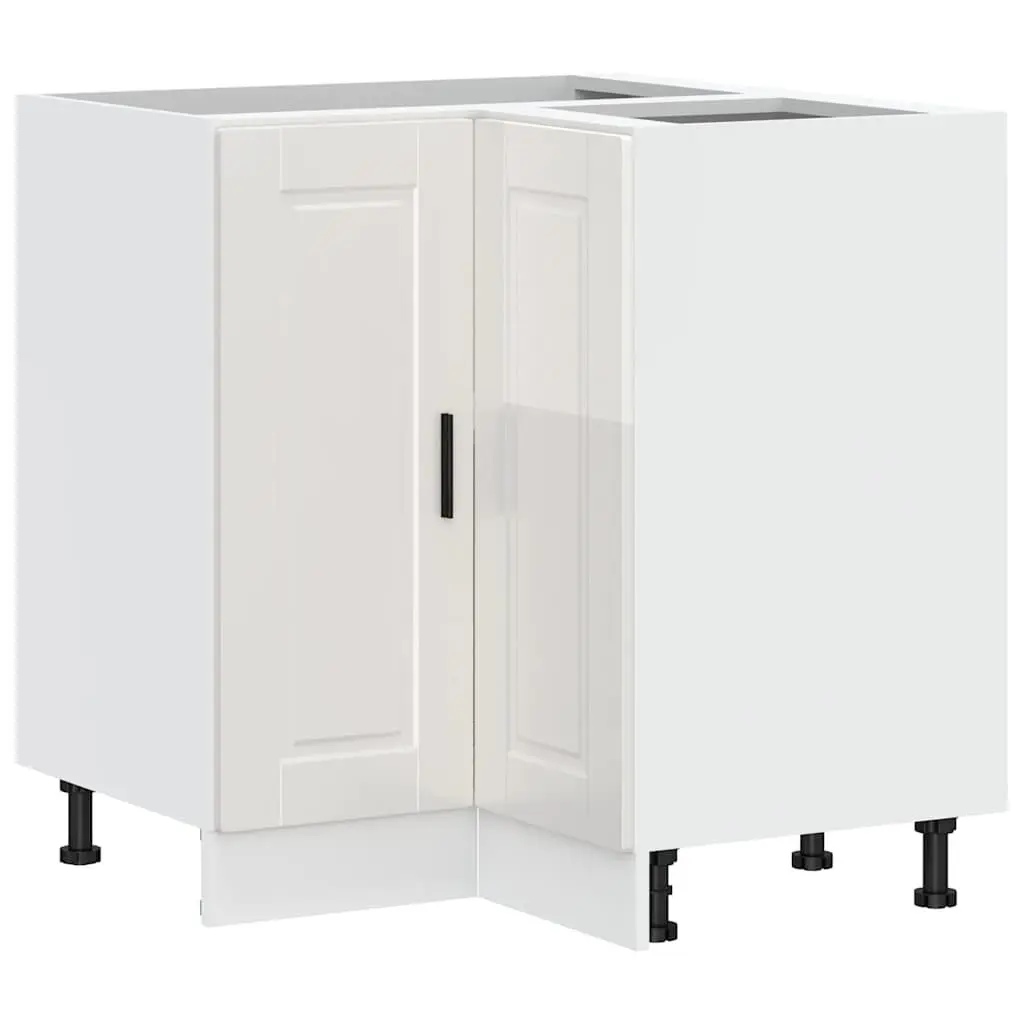 White High Gloss Kitchen Corner Cabinet for Storage