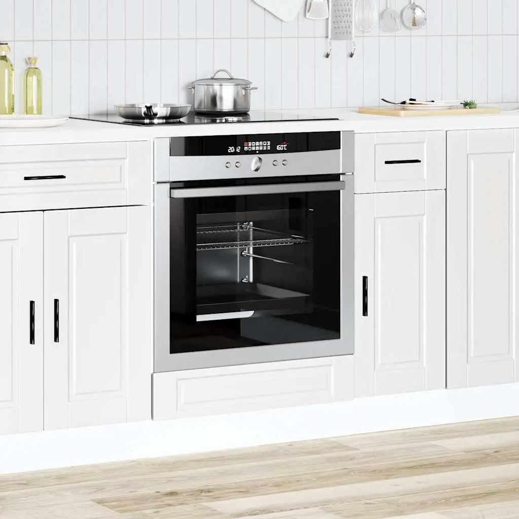 White Engineered Wood Cabinet for Kitchen Appliances