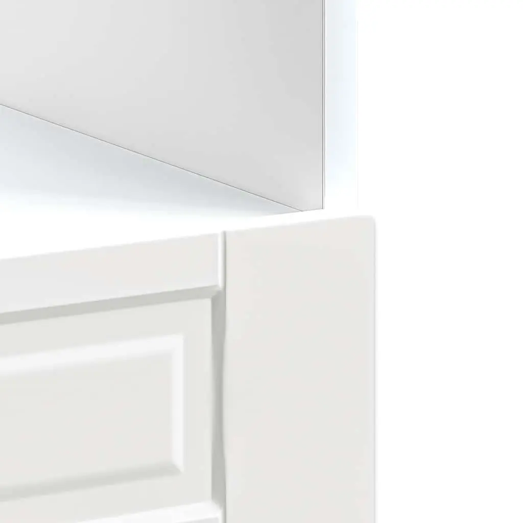 White Engineered Wood Cabinet for Kitchen Appliances
