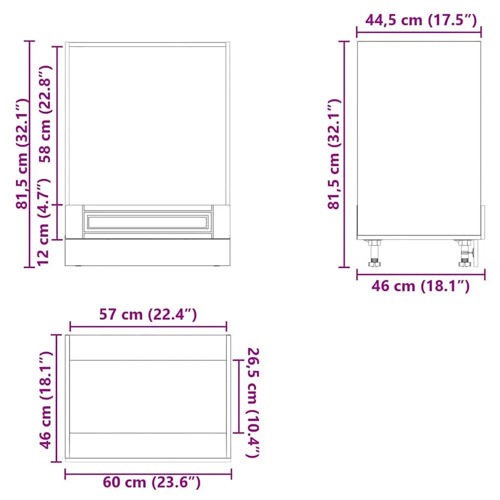 White Engineered Wood Cabinet for Kitchen Appliances
