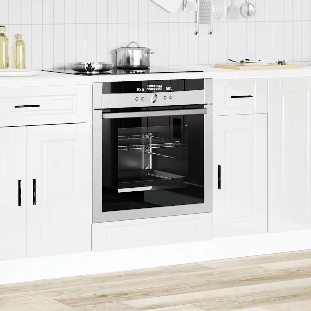 White High Gloss Oven Cabinet for Small Spaces