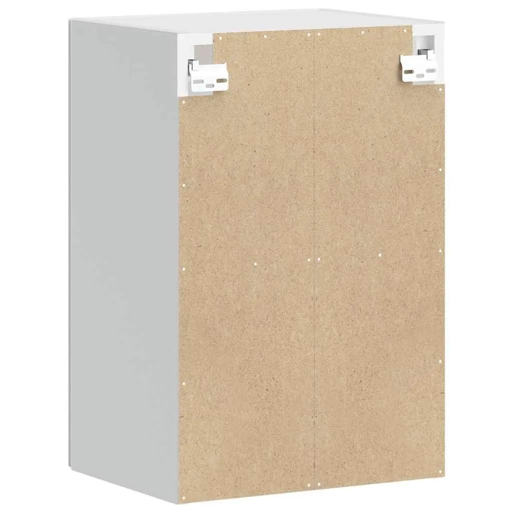 Kitchen Cabinet Engineered Wood Wall-Mounted Glass Door White Storage Unit