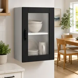 Black Mounted Kitchen Cabinet for Organized Spaces