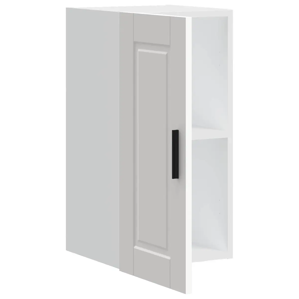 Wall Cabinet Engineered Wood White Mounted Storage Organizer