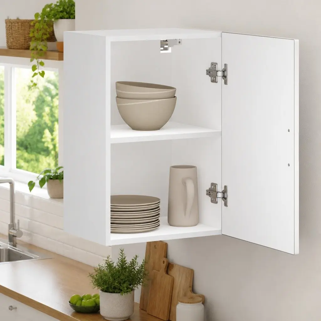 Kitchen Cabinet Engineered Wood Wall-Mounted Storage Cupboard White