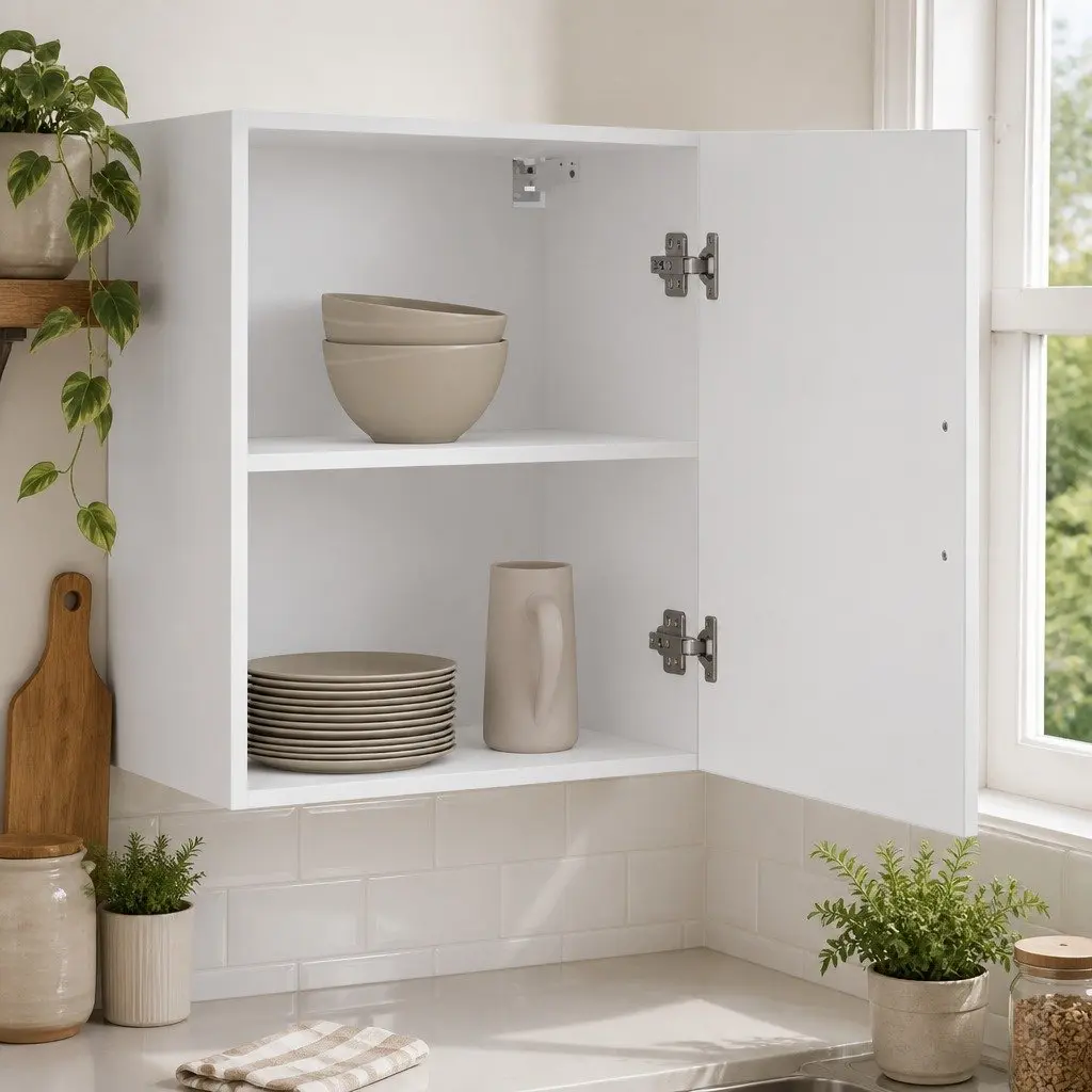 Kitchen Cabinets Engineered Wood Wall Mounted 2 pcs White