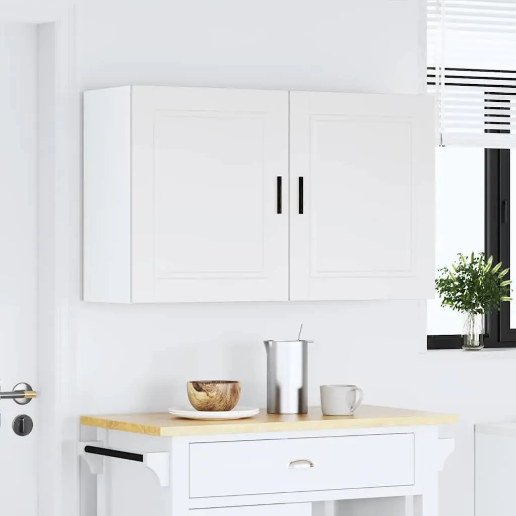 Kitchen Cabinets Engineered Wood Wall Mounted 2 pcs White