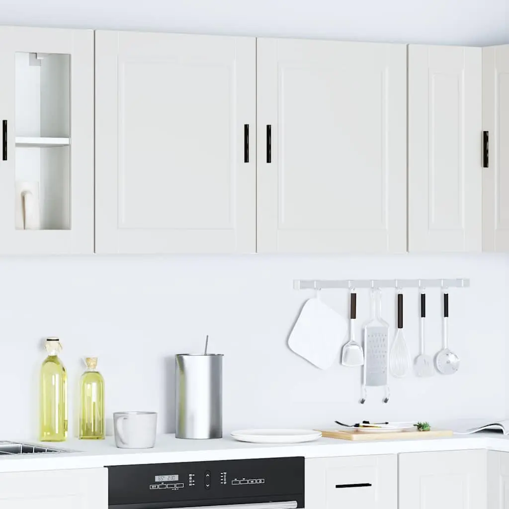 Kitchen Cabinets Engineered Wood Wall Mounted 2 pcs White