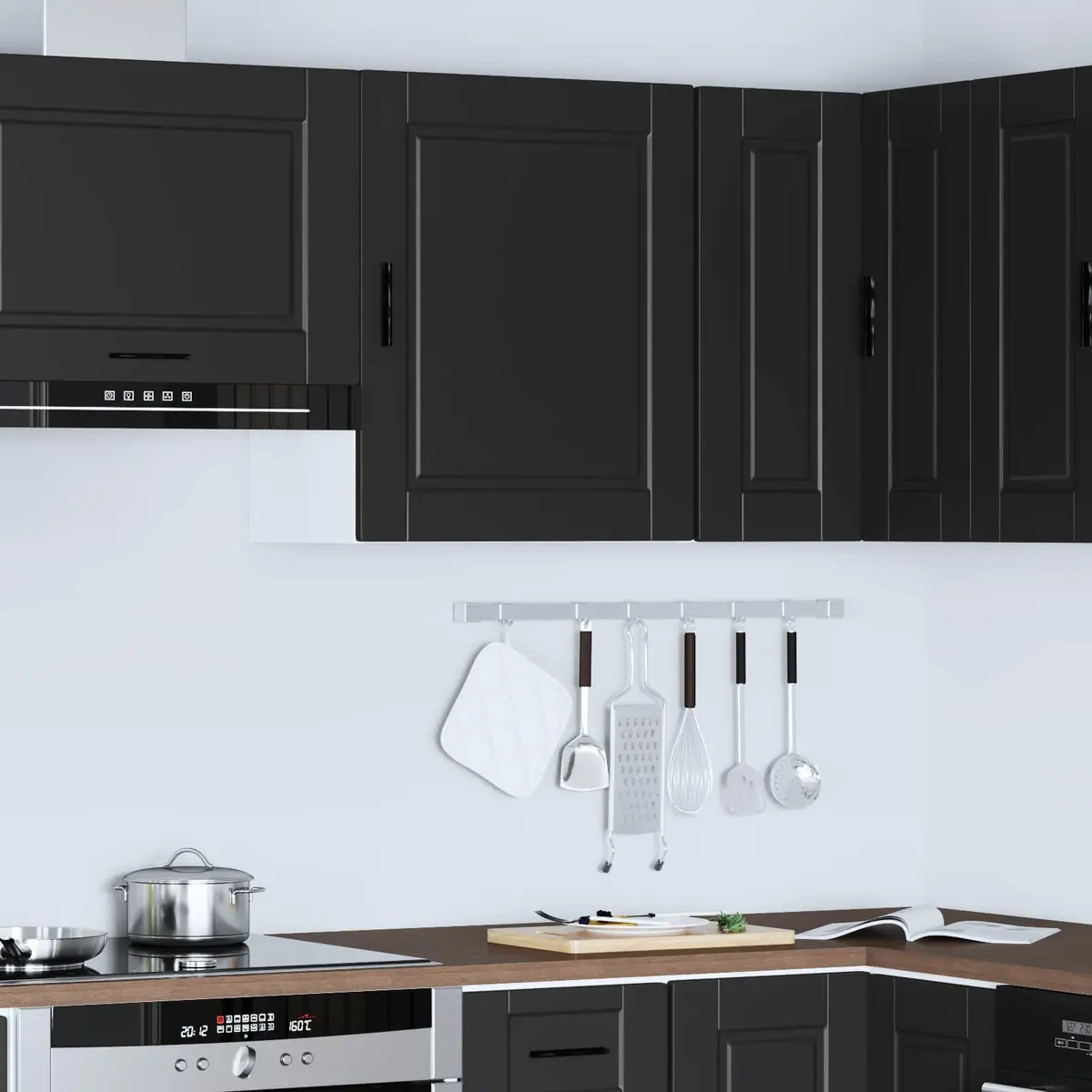 Wall-mounted Kitchen Storage Cabinet with Door Engineered Wood White