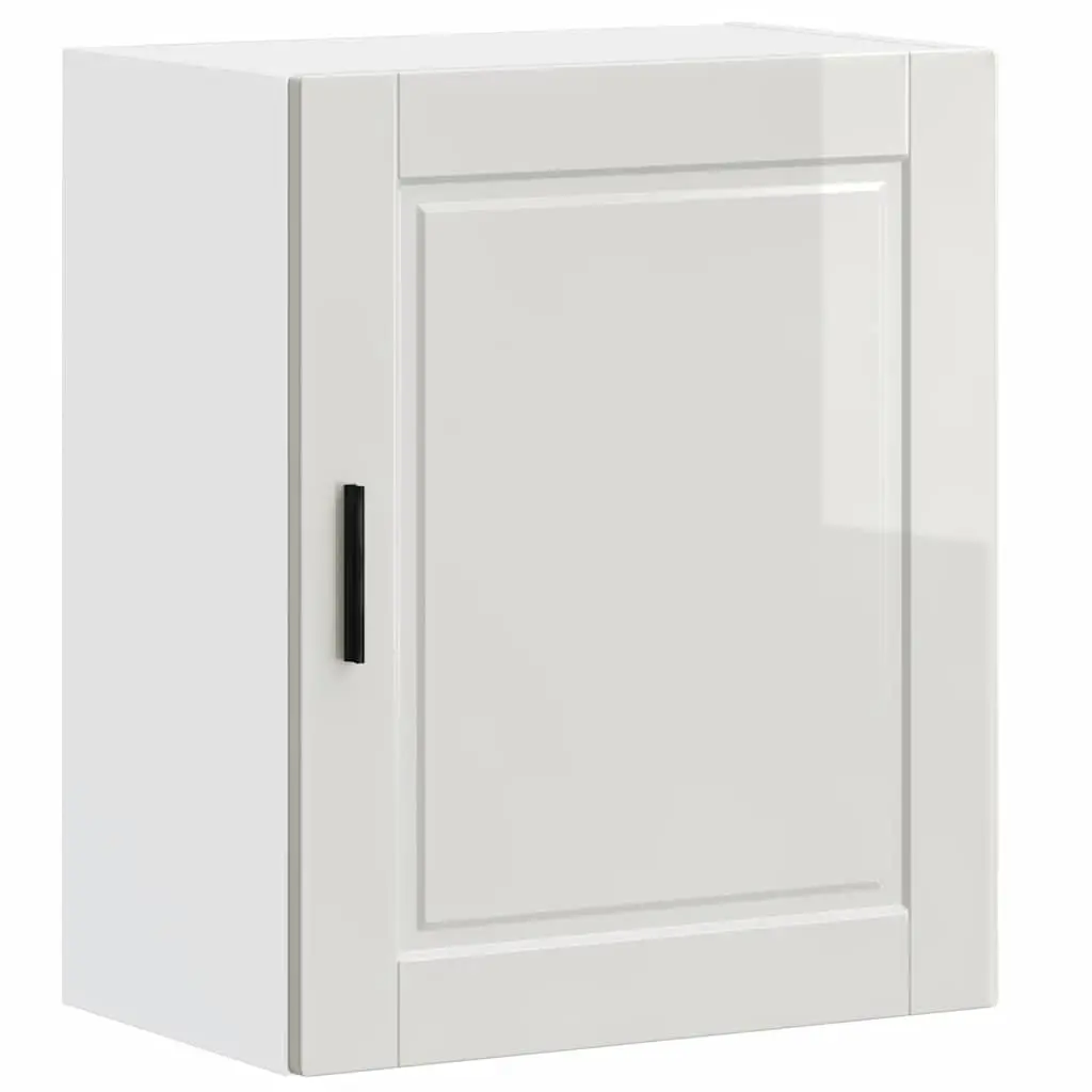 Kitchen Cabinet Engineered Wood Grey High Gloss Wall-Mounted