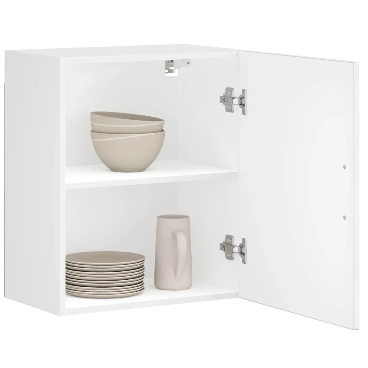 Kitchen Cabinet Engineered Wood Grey High Gloss Wall-Mounted