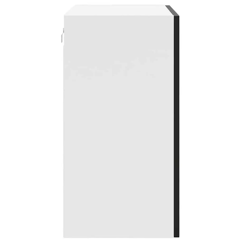 Kitchen Cabinet Engineered Wood Black Wall Storage Cupboard