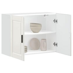 Versatile White Wall Cabinet for Various Home Settings