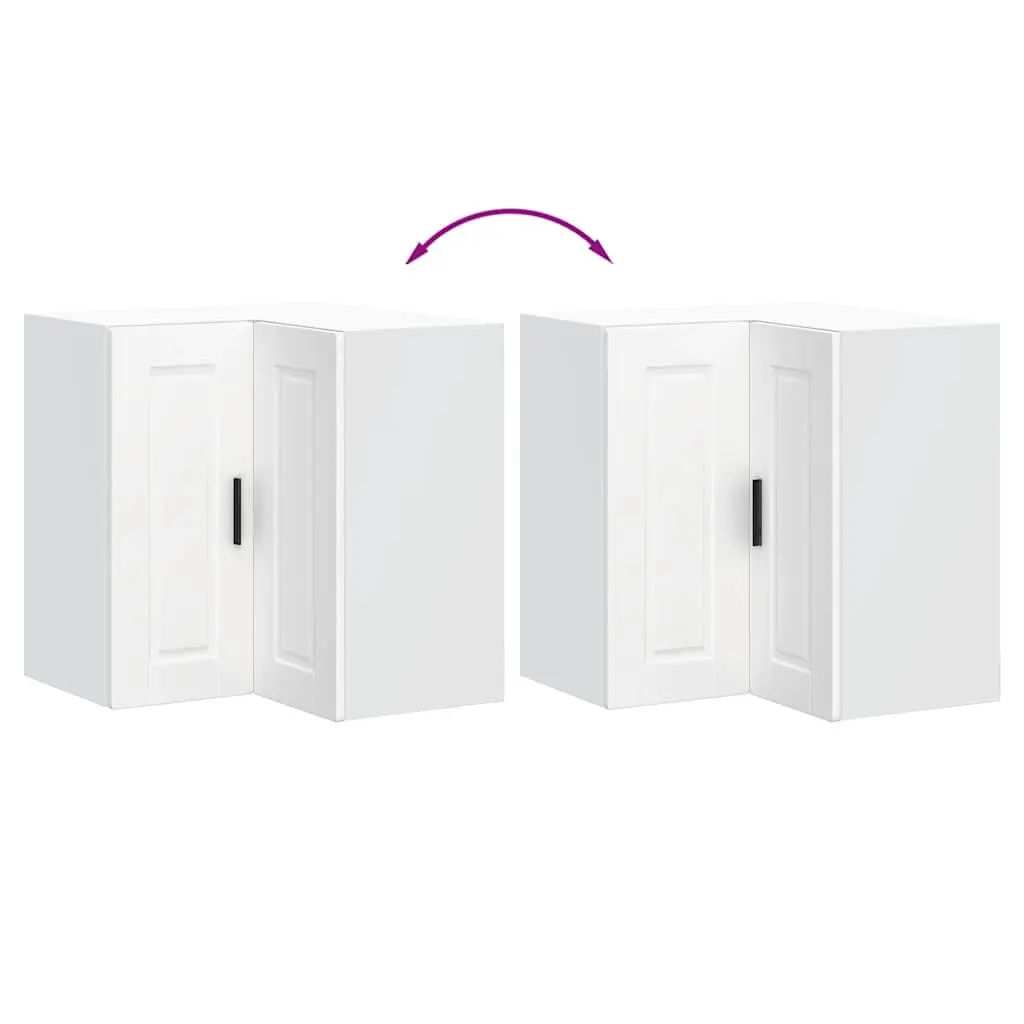 Kitchen Corner Cabinet Engineered Wood White