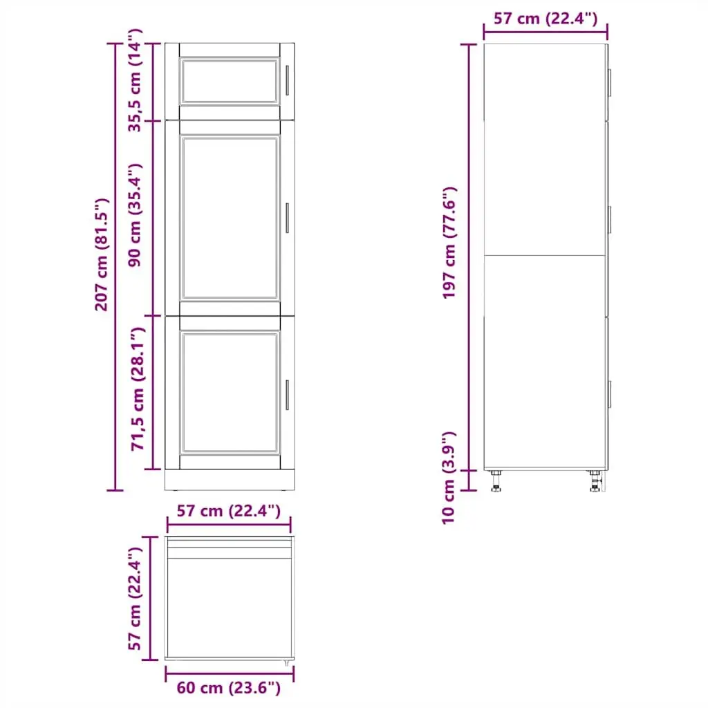 White Kitchen Cupboard Storage Cabinet Engineered Wood Adjustable Feet Doors