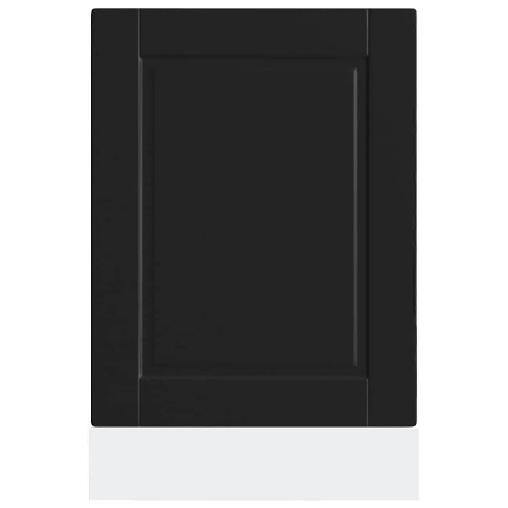 Black Dishwasher Front Cover Panel Engineered Wood 45cm x 57cm