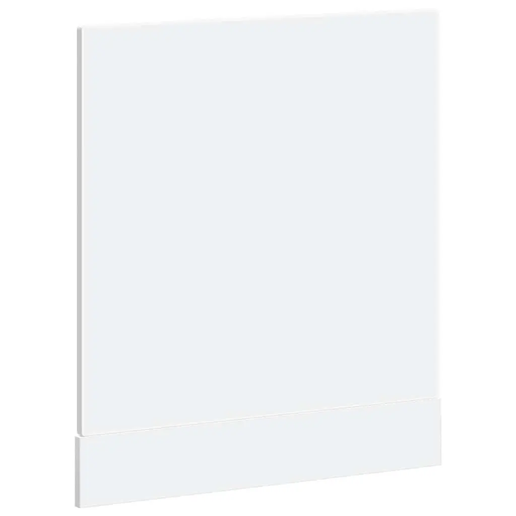 Dishwasher Front Cover Engineered Wood White 60x1.5x57cm Kitchen Cabinet Panel
