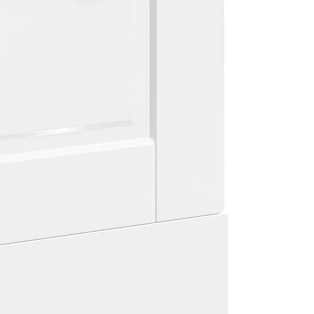 Dishwasher Front Cover Engineered Wood White High Gloss 60x15x57cm