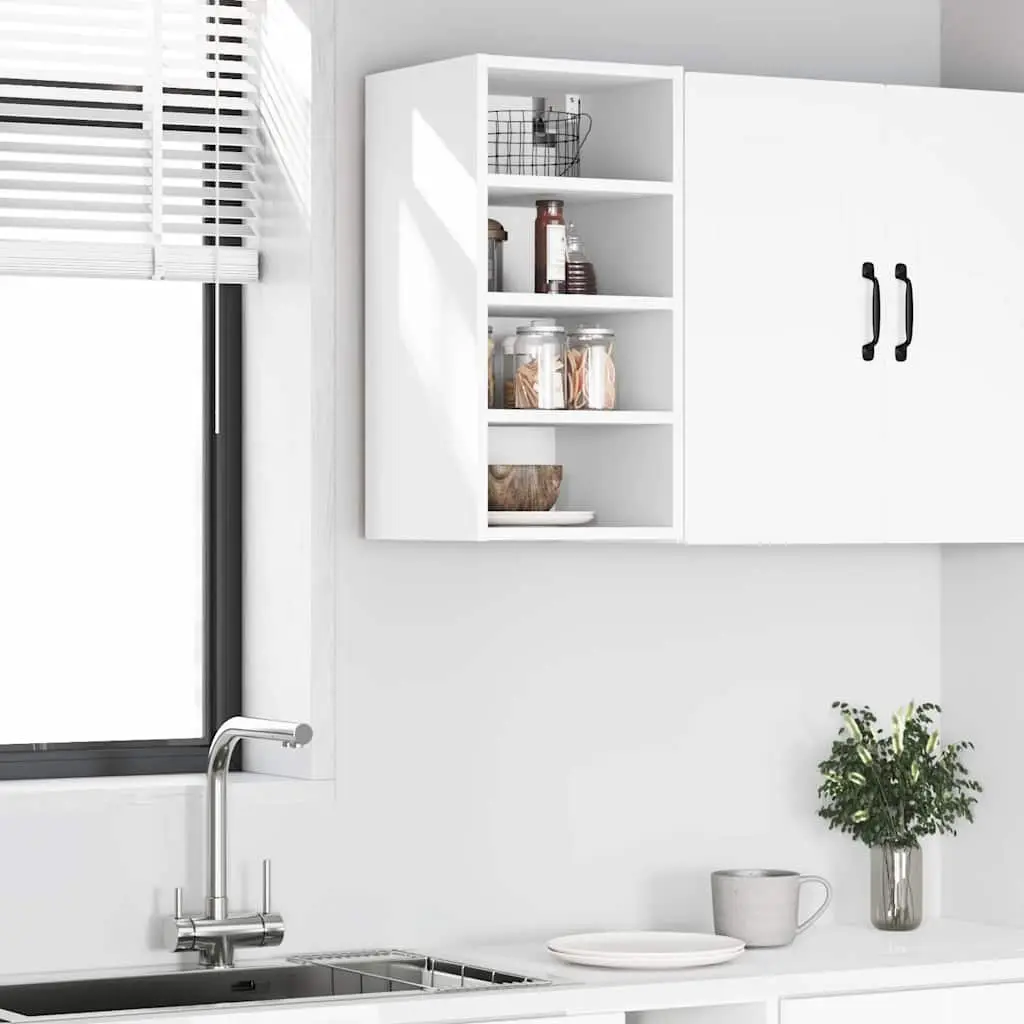Hanging Cabinet Engineered Wood White 30x29.5x60cm