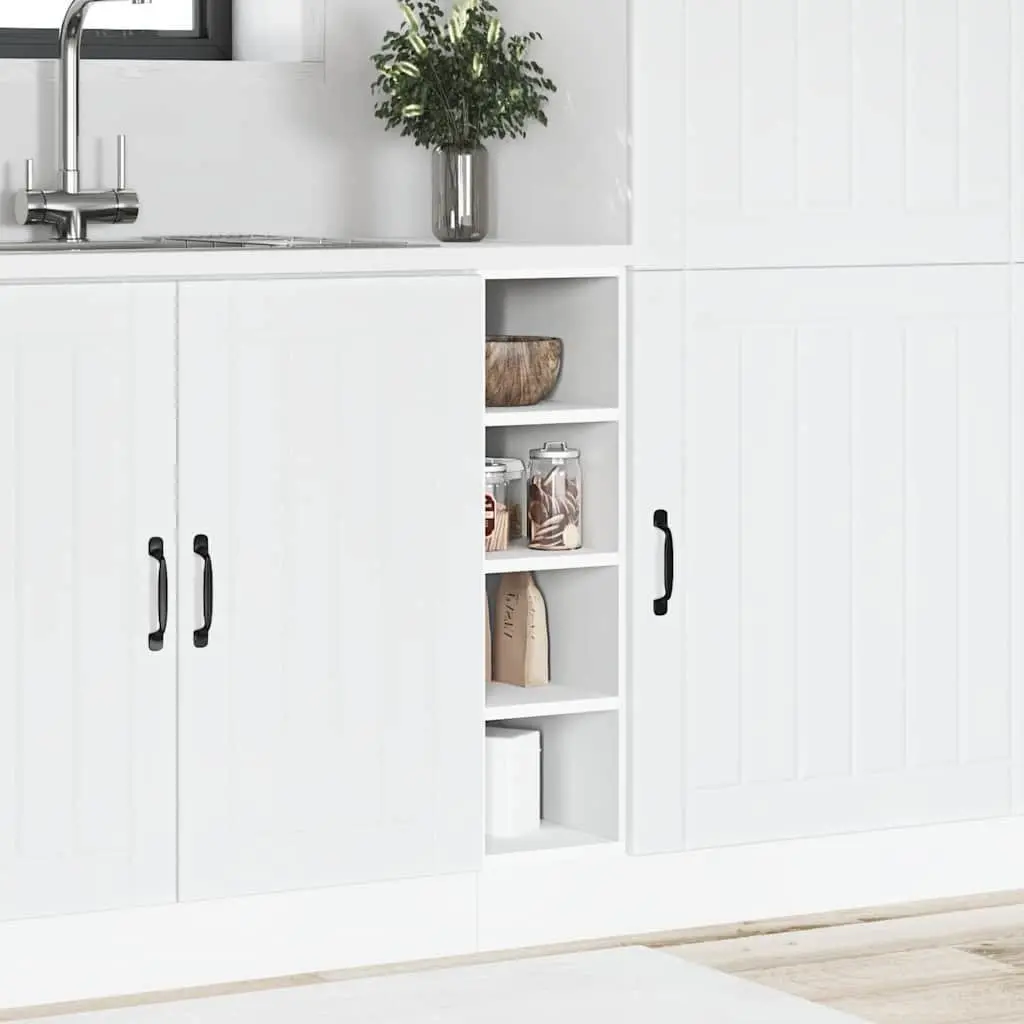 Kitchen Cabinet Engineered Wood White Storage Cupboard 20x44.5x81.5cm Adjustable Feet