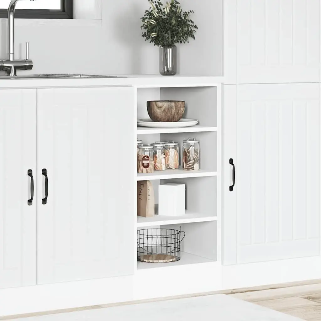 Bottom Kitchen Cabinet White Storage Cupboard Engineered Wood 40x44.5x81.5cm