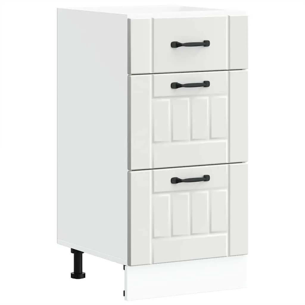 Kitchen Base Cabinet White Engineered Wood Storage Cupboard Unit Furniture