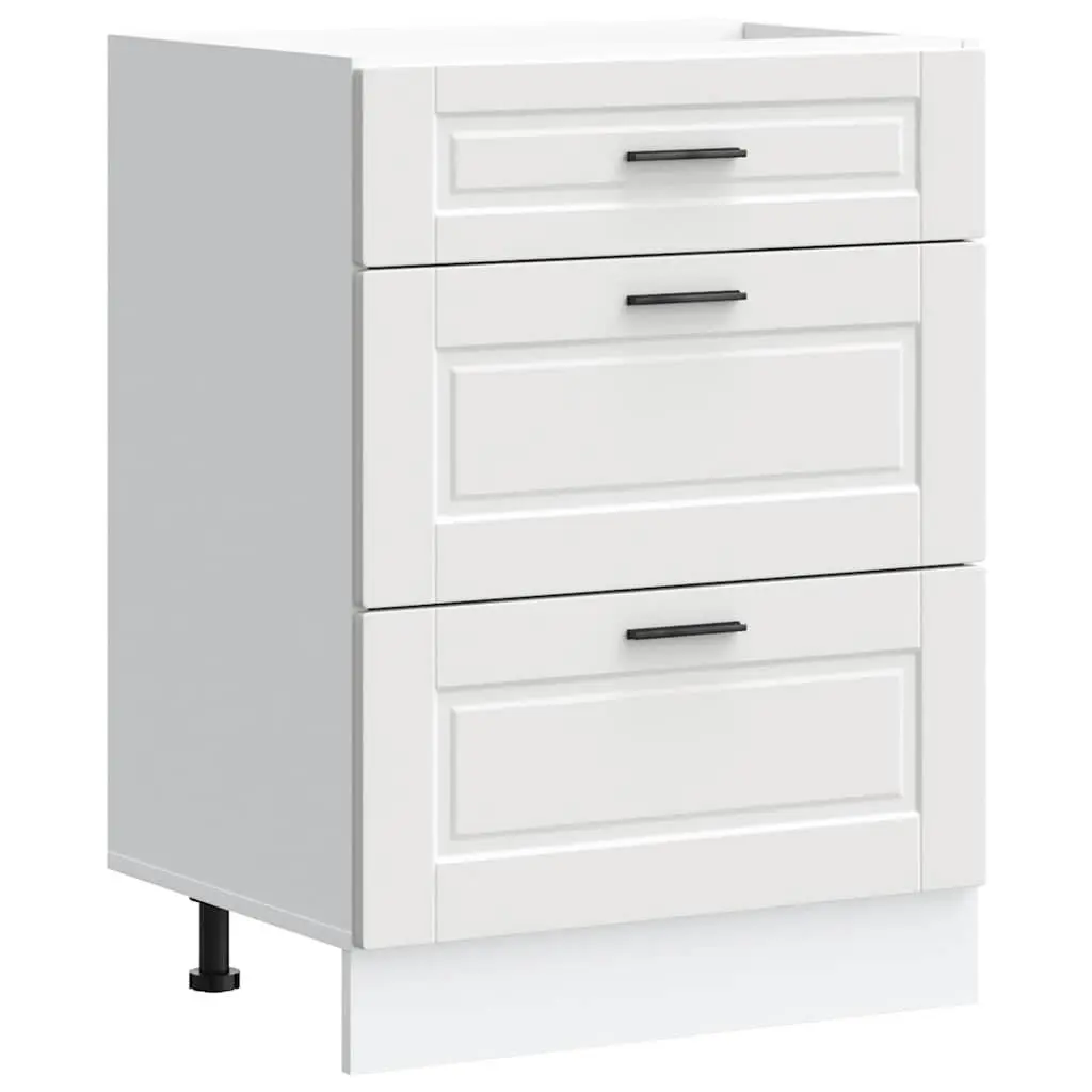 Kitchen Base Cabinet Engineered Wood White