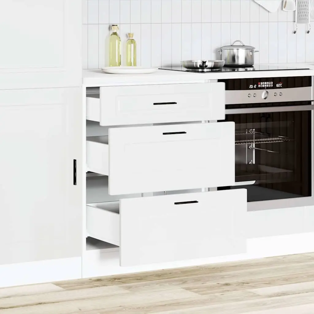 Kitchen Base Cabinet Engineered Wood White