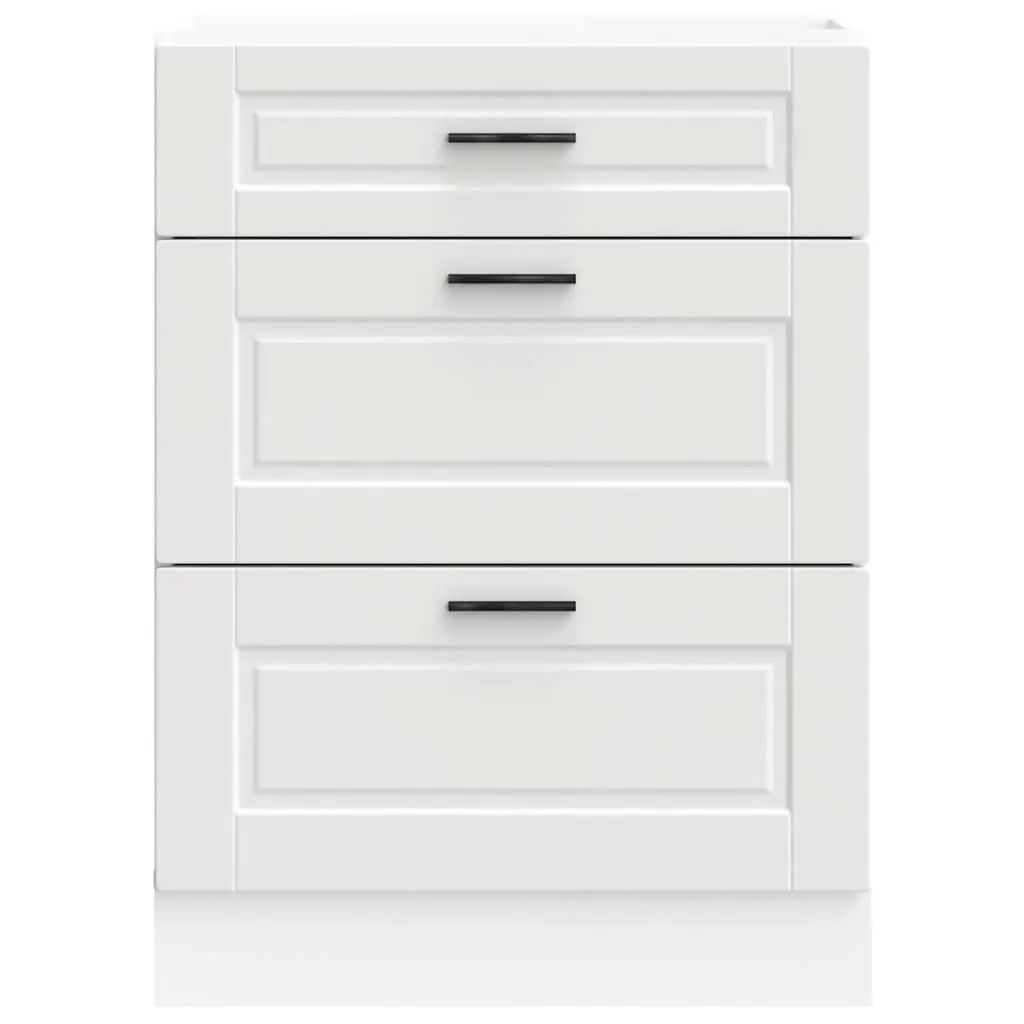 Kitchen Base Cabinet Engineered Wood White