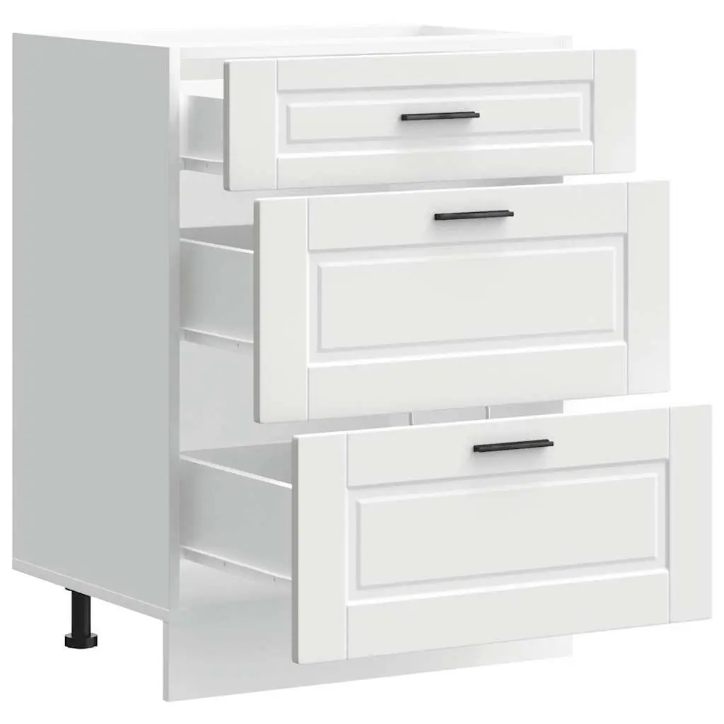 Kitchen Base Cabinet Engineered Wood White
