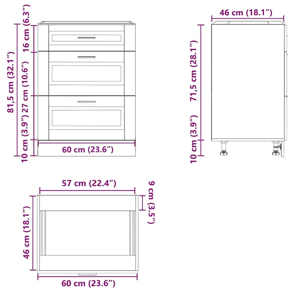 Black Kitchen Organiser with Ample Storage