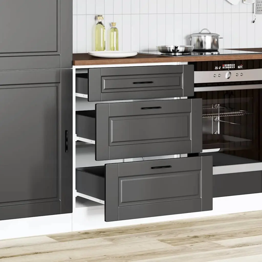 Black Kitchen Organiser with Ample Storage