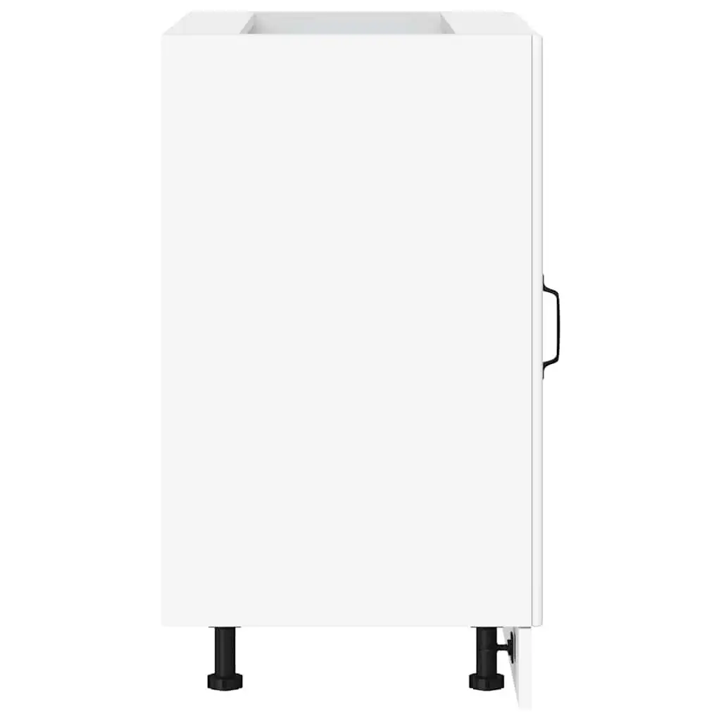 Kitchen Base Cabinet White Engineered Wood Storage Cupboard Sink Unit
