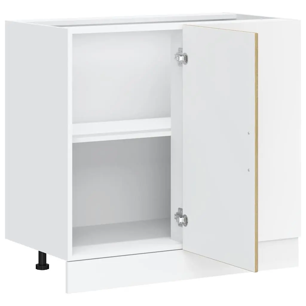 Kitchen Base Cabinet Brown Engineered Wood Storage Cupboard Sink Unit Furniture
