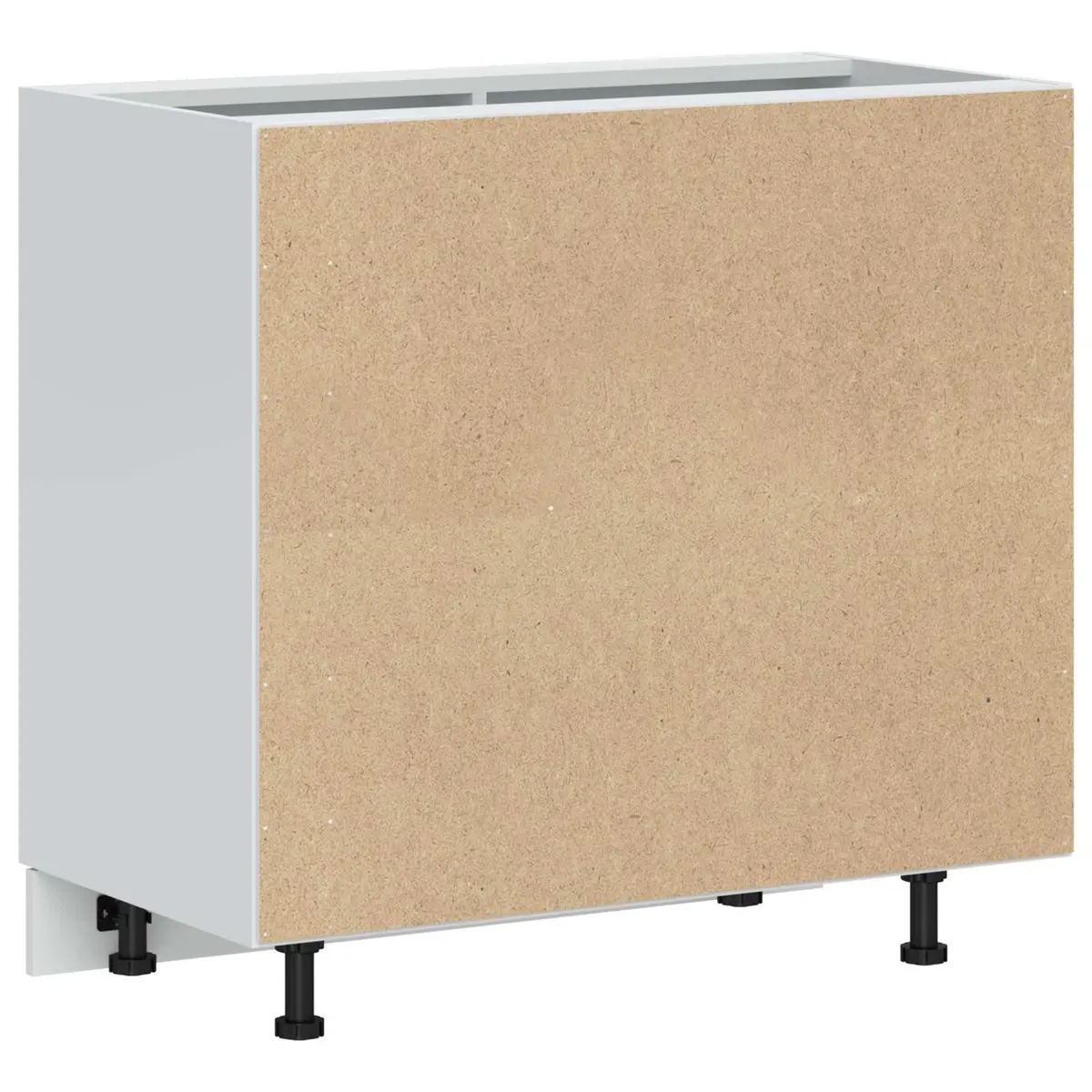 Kitchen Base Cabinet White Engineered Wood Storage Cupboard Furniture Doors