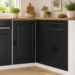 Black Storage Cupboard for Practical Kitchen Needs