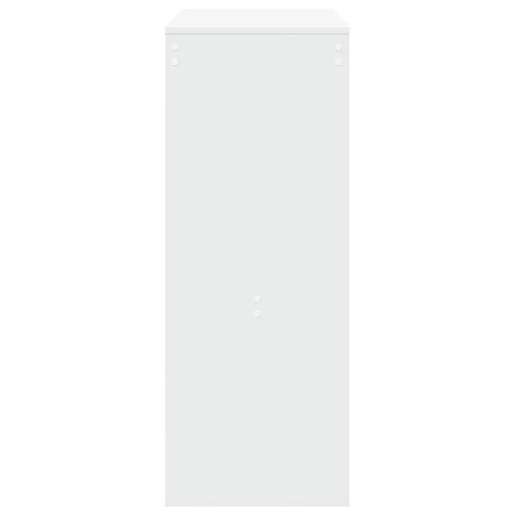 Bar Table Engineered Wood 90L x 40W x 103.5H cm White with Storage Shelves