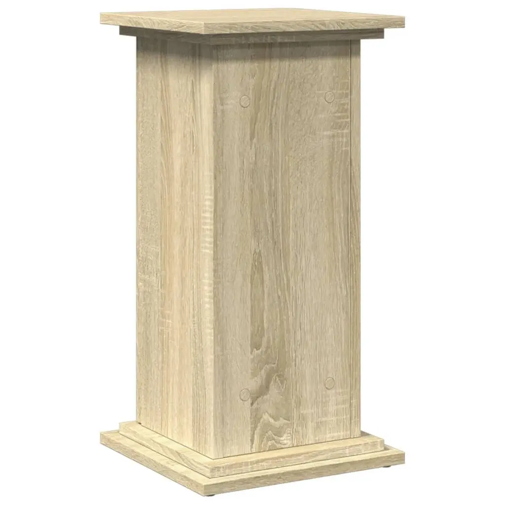 Plant Display Stand Engineered Wood Brown Two-Tier Storage Cabinet 31 x 30 x 60 cm