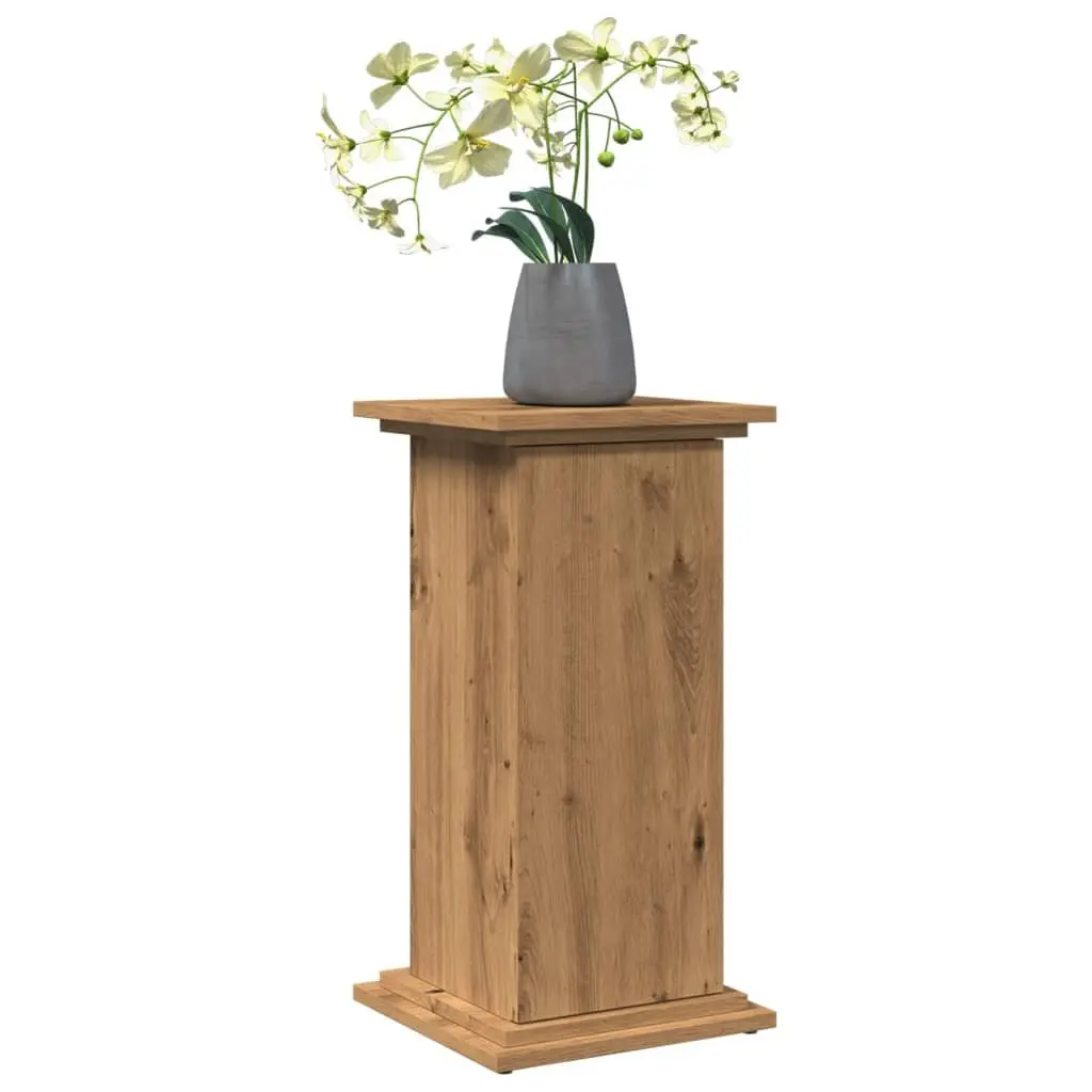 Plant Display Stand Engineered Wood Two-Tier Brown