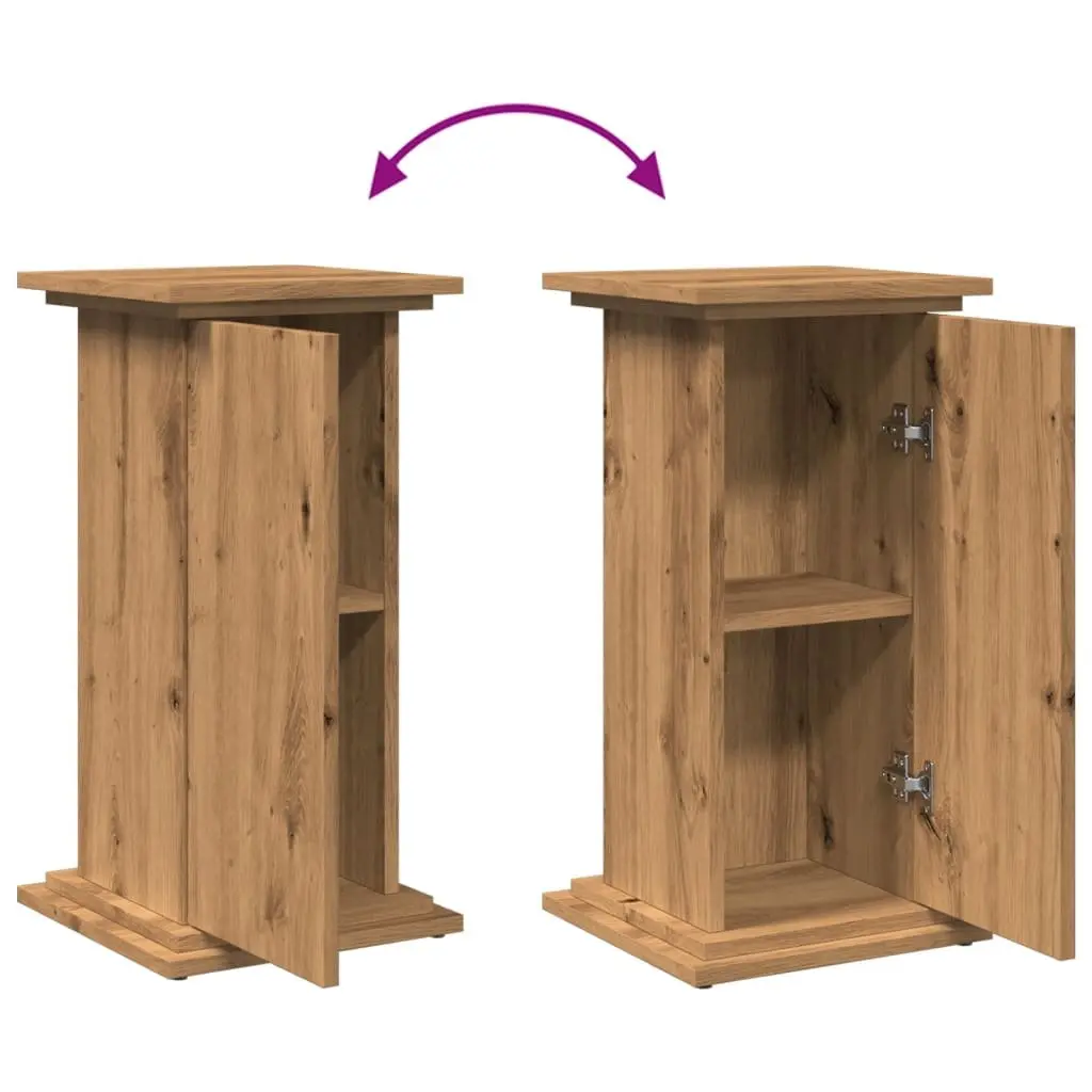 Plant Display Stand Engineered Wood Two-Tier Brown
