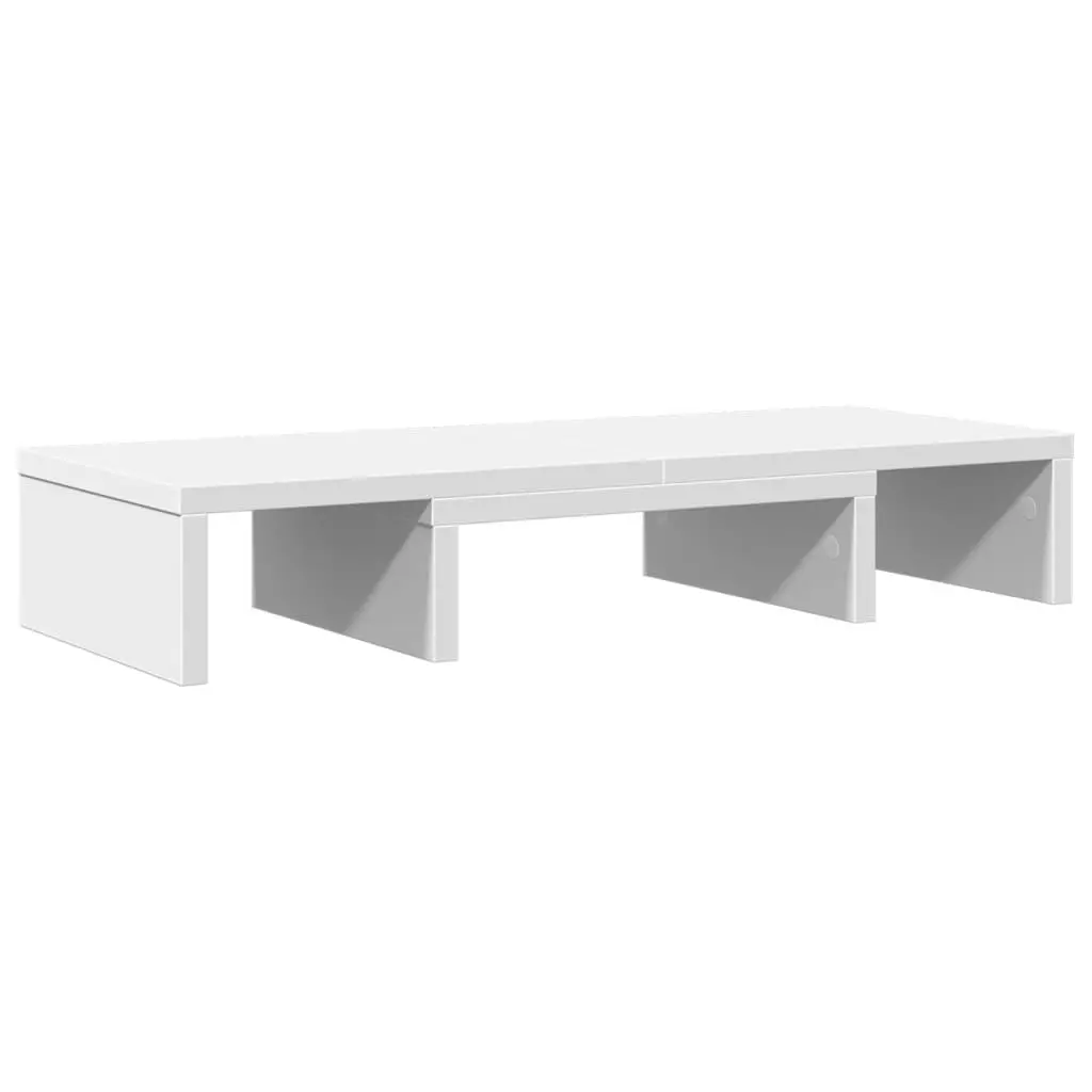 Monitor Stand Adjustable Engineered Wood 60 x 24 x 10.5 cm White