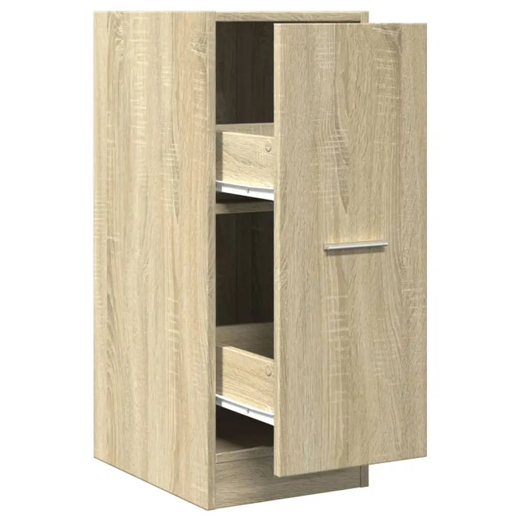 Apothecary Cabinet Engineered Wood 30 x 41 x 77.5 cm Brown Sonoma Oak Storage Chest