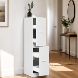 Versatile White Apothecary Cabinet for Home Use
